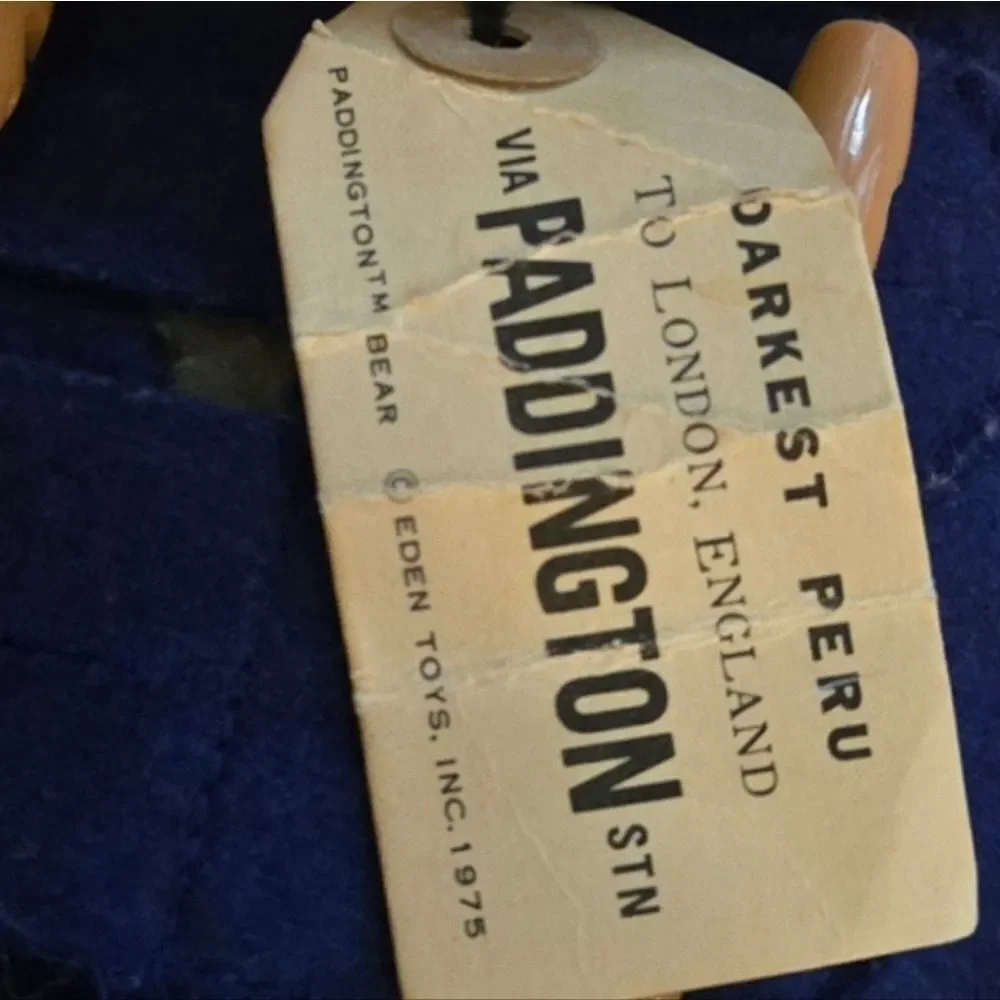 VINTAGE PADDINGTON BEAR FROM 1975 WITH ORIGINAL TAG